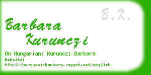 barbara kurunczi business card